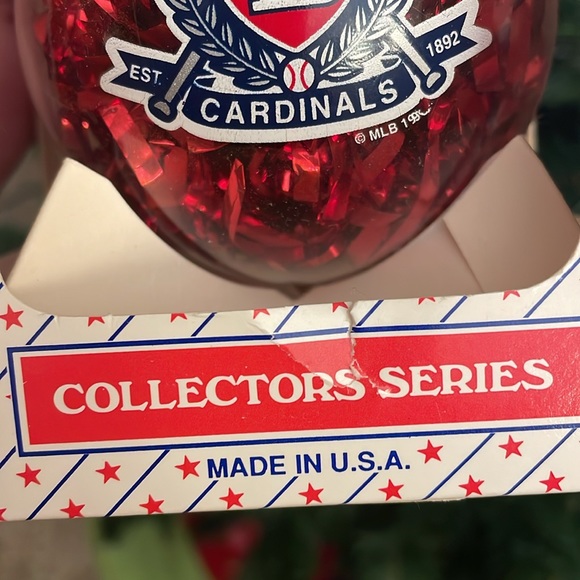 MLB St. Louis Cardinals Sport Collectors Series, glass ornaments. original box - Picture 3 of 4